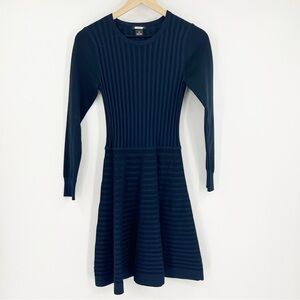 Club Monaco Ribbed Sweater Dress Size S Quiet Luxury Old Money Office Career